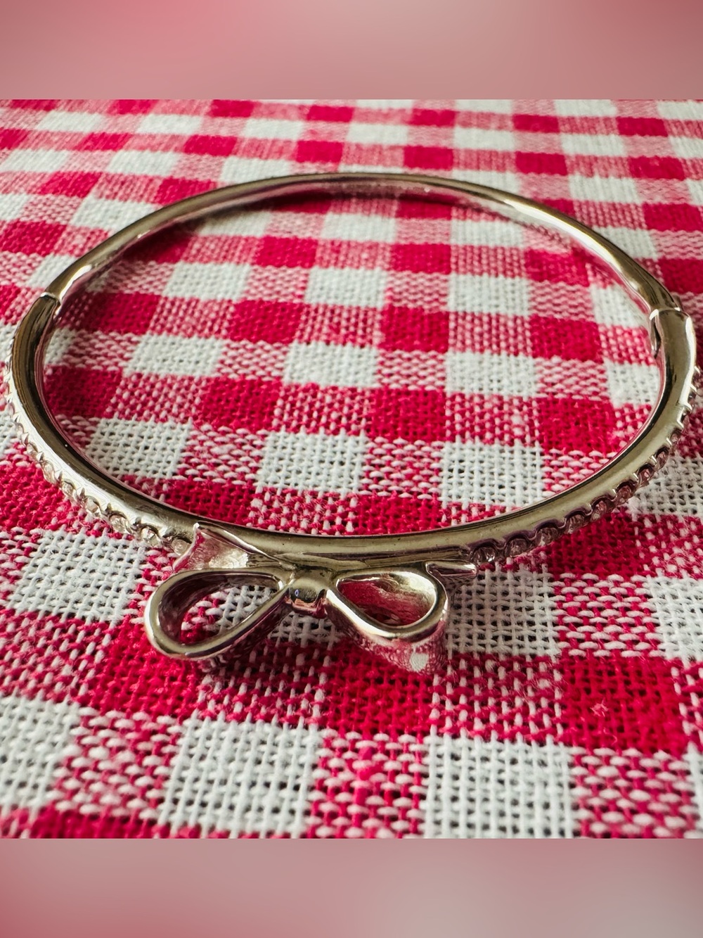 kate spade Silver Love Note Pave Bangle